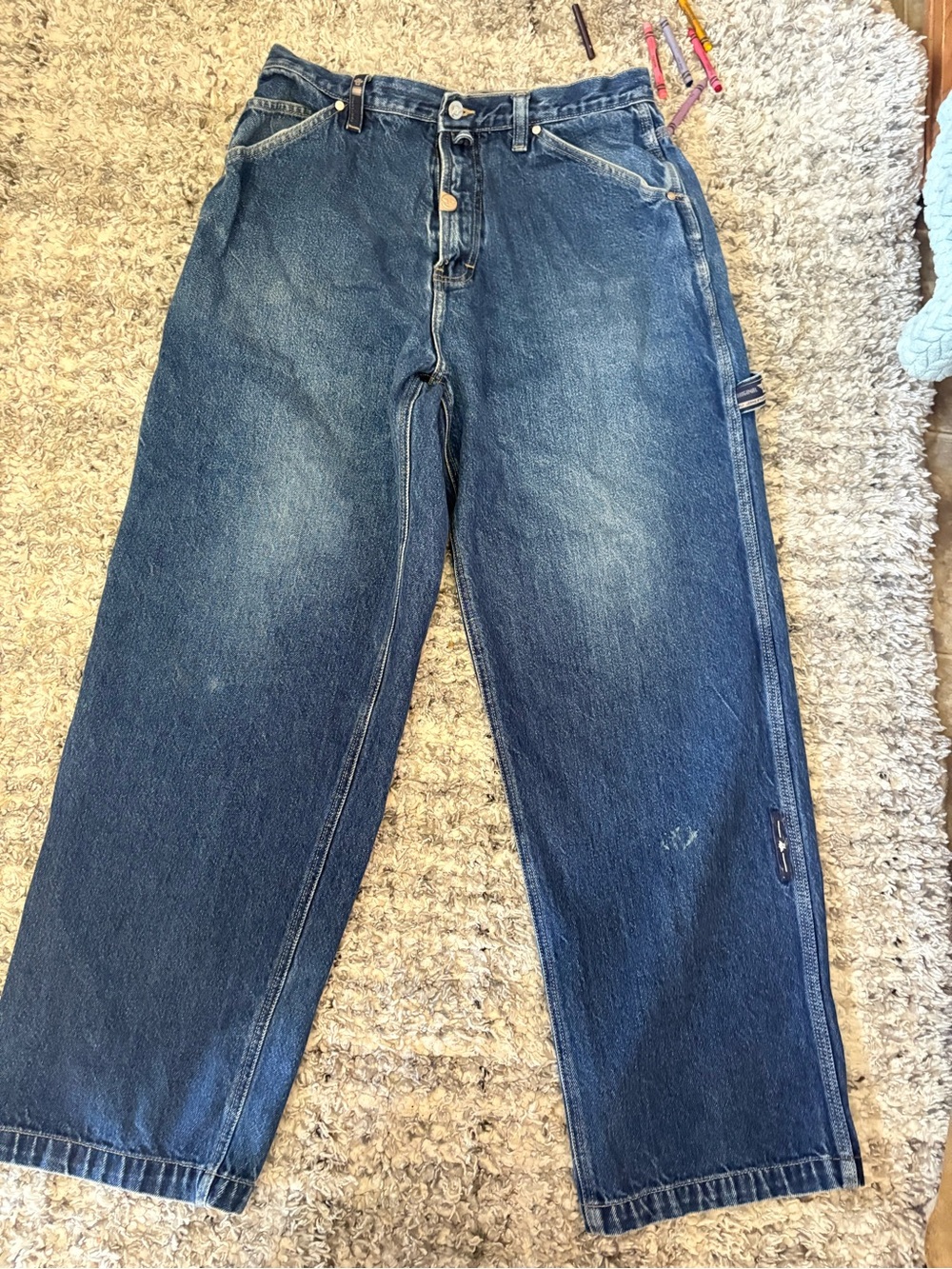 Men's Blue Denim Jeans - Classic Workwear Style